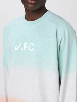 Felpa a girocollo sfumata con logo A.P.C.