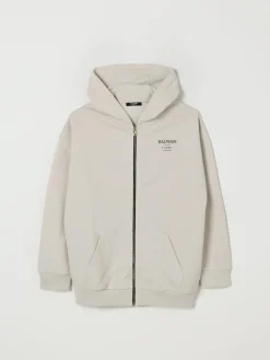 Felpa Balmain in cotone con cappuccio