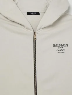 Felpa Balmain in cotone con cappuccio