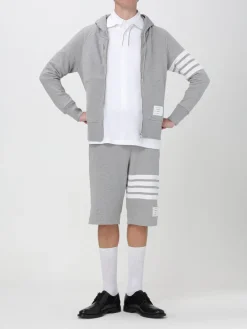 Felpa 4-Bar Thom Browne in jersey con zip