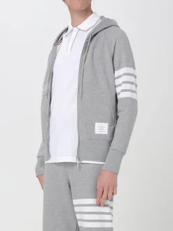 Felpa 4-Bar Thom Browne in jersey con zip