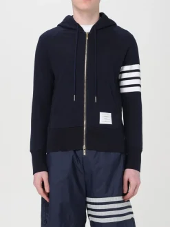 Felpa 4-Bar Thom Browne in jersey con zip