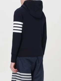 Felpa 4-Bar Thom Browne in jersey con zip