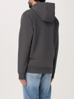 Felpa Boss in misto cotone con cappuccio