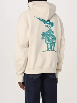 Felpa Burberry in cotone con stampa logo