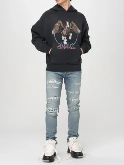 Felpa con cappuccio Amiri in cotone con stampa