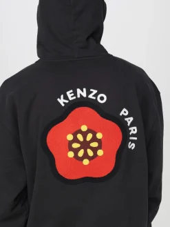 Felpa con cappuccio con logo fiore Kenzo