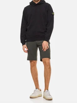 Felpa con cappuccio e logo Stone Island