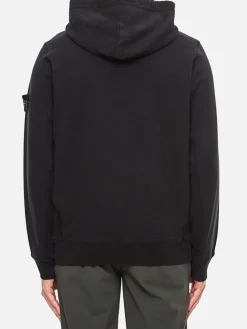 Felpa con cappuccio e logo Stone Island