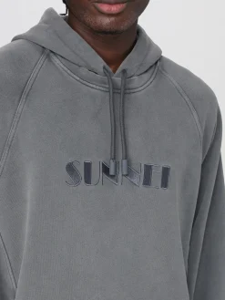 Felpa con cappuccio e logo Sunnei