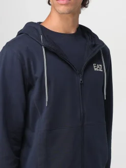 Felpa con cappuccio e logo Ea7