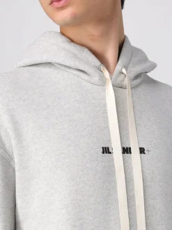 Felpa con cappuccio e logo Jil Sander