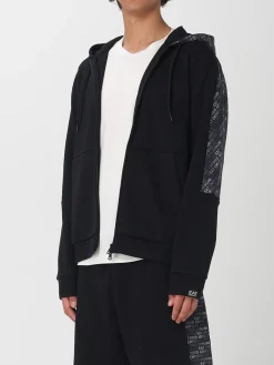 Felpa con cappuccio e logo Ea7