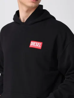 Felpa con cappuccio e logo Diesel