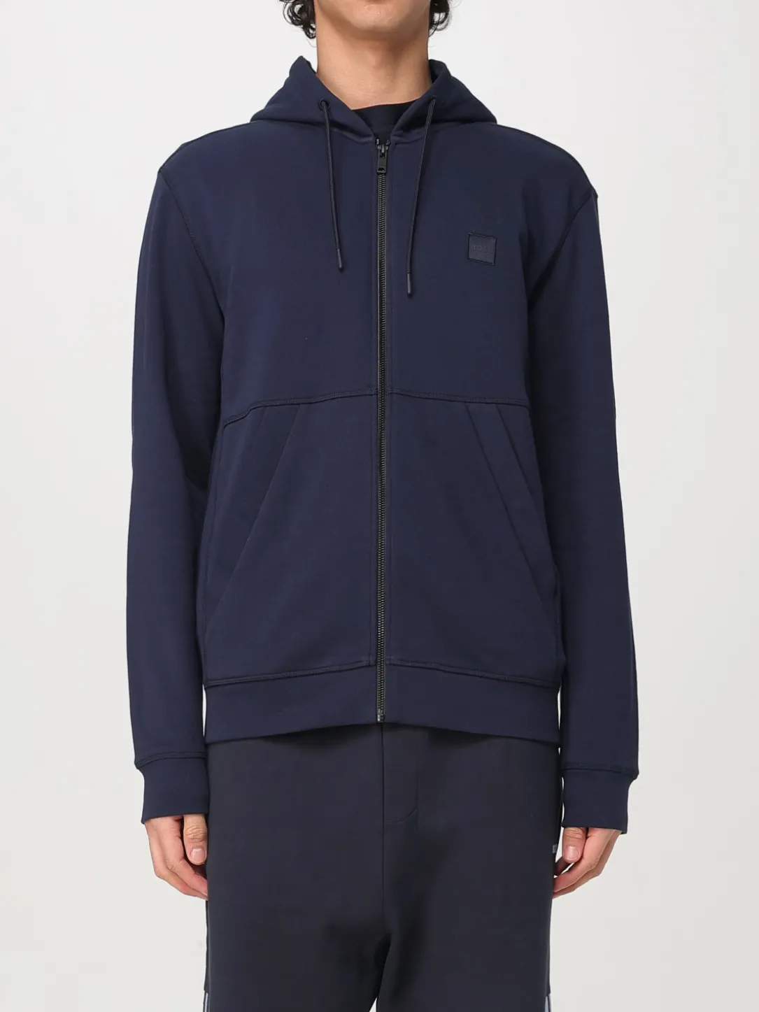 Felpa con cappuccio e zip Zetalky Hugo in cotone