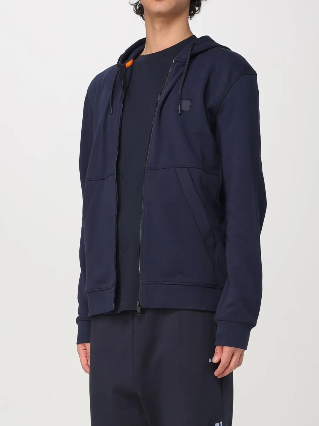 Felpa con cappuccio e zip Zetalky Hugo in cotone