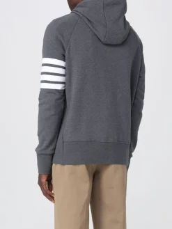 Felpa con cappuccio e zip in cotone Thom Browne