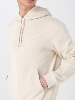 Felpa con cappuccio EA7 in cotone