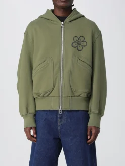 Felpa con cappuccio in cotone con logo Kenzo