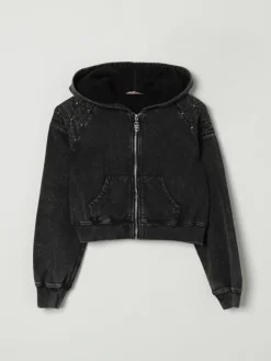 Felpa con cappuccio in cotone con strass Liu Jo