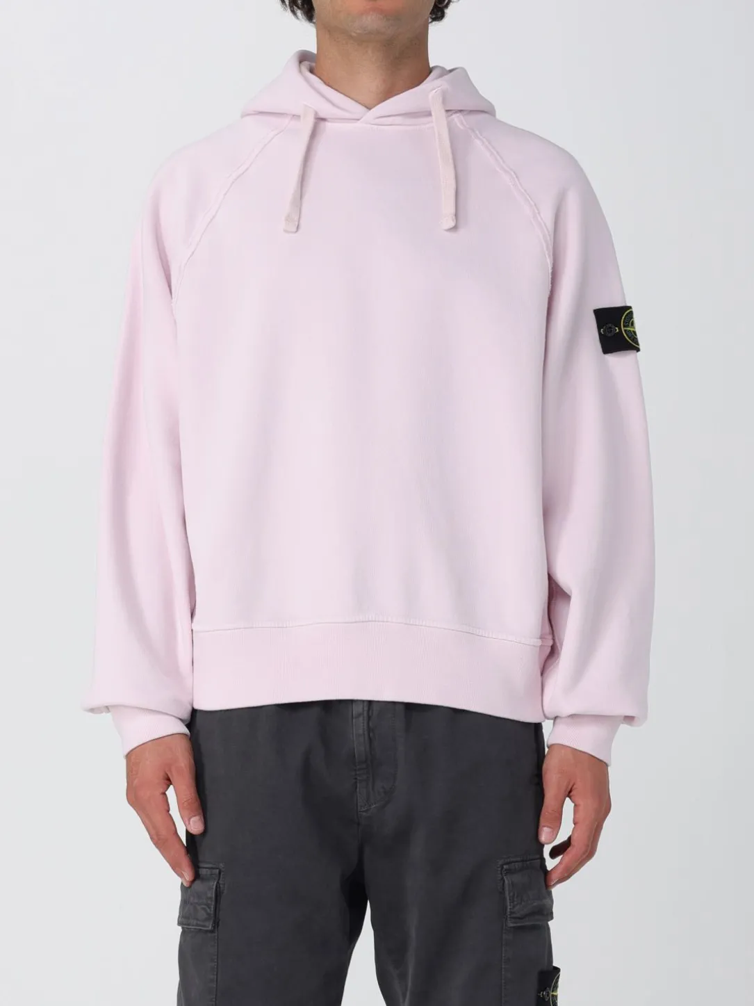 Felpa con cappuccio in cotone Stone Island