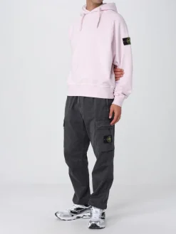 Felpa con cappuccio in cotone Stone Island