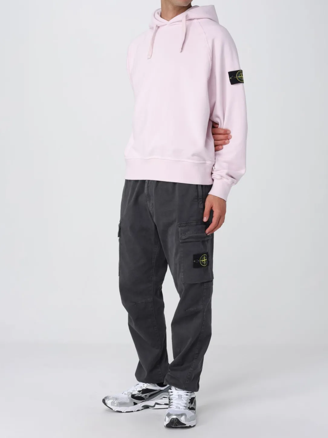 Felpa con cappuccio in cotone Stone Island