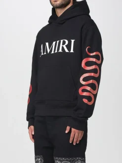 Felpa con cappuccio in cotone stampata Amiri