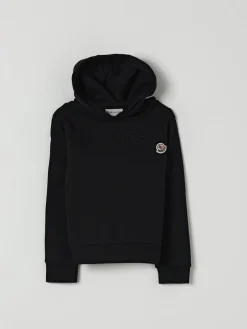 Felpa con cappuccio in cotone con logo Moncler