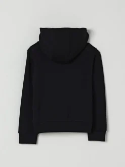 Felpa con cappuccio in cotone con logo Moncler