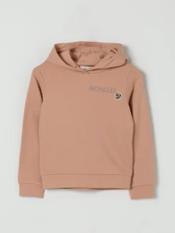 Felpa con cappuccio in cotone con logo Moncler