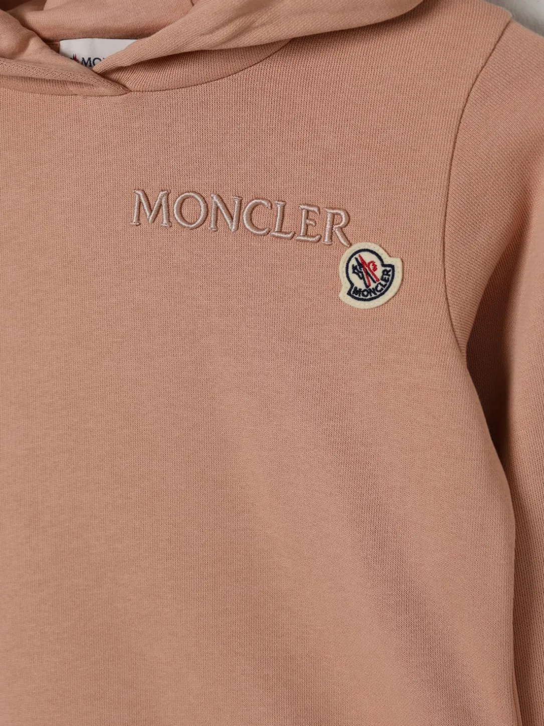Felpa con cappuccio in cotone con logo Moncler