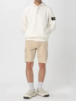 Felpa con cappuccio in cotone Stone Island