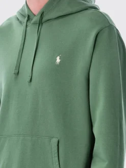 Felpa con cappuccio in misto cotone con logo Pony Polo Ralph Lauren