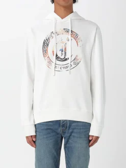 Felpa con cappuccio Just Cavalli in cotone con logo