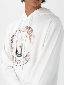 Felpa con cappuccio Just Cavalli in cotone con logo