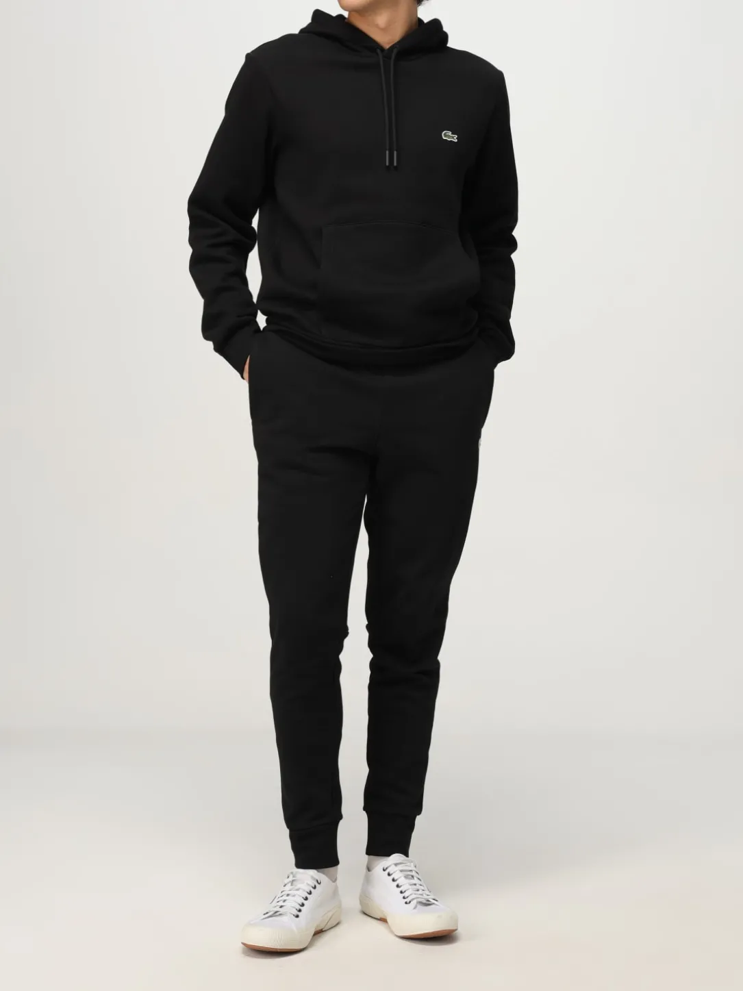 Felpa con cappuccio Lacoste in cotone