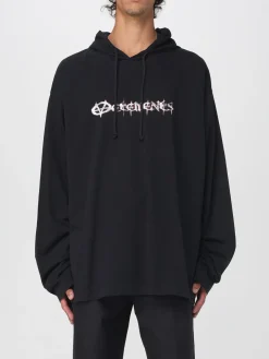 Felpa con cappuccio over in cotone con logo Vetements