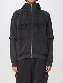 Felpa con zip Daily Paper in cotone