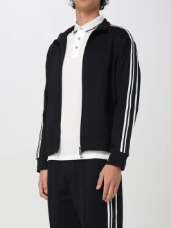 Felpa con zip Emporio Armani in misto cotone