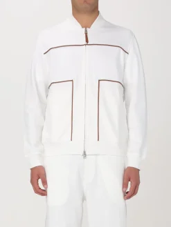 Felpa con zip in cotone Brunello Cucinelli