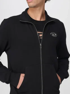 Felpa con zip in cotone Oval D Diesel