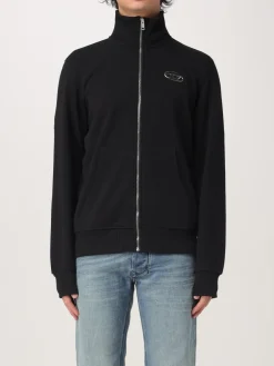 Felpa con zip Oval D Diesel in cotone