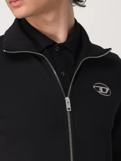 Felpa con zip Oval D Diesel in cotone