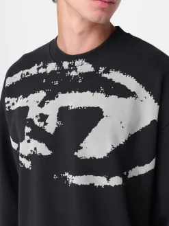 Felpa Diesel in cotone con maxi logo Oval D