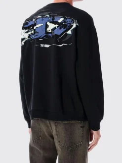 Felpa Diesel in cotone con logo Oval D