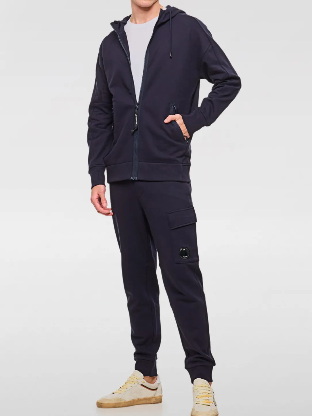 Felpa in cotone con cappuccio C.P. Company