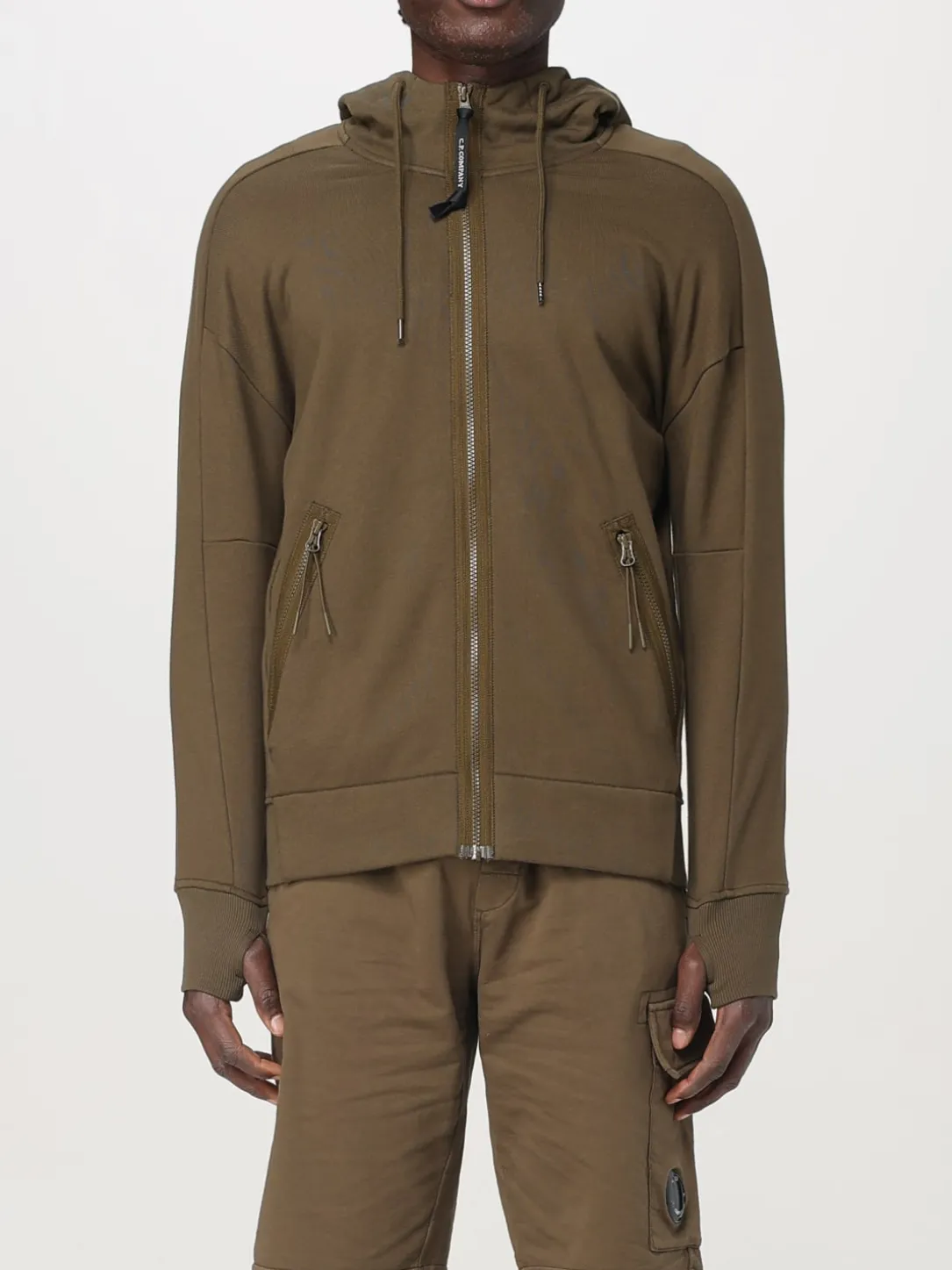 Felpa in cotone con cappuccio C.P. Company