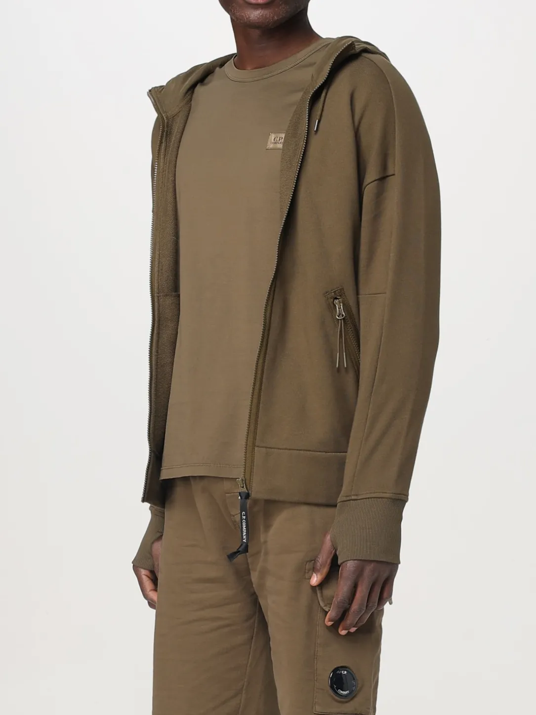 Felpa in cotone con cappuccio C.P. Company
