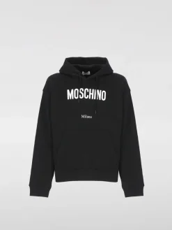 Felpa in cotone con logo Moschino Couture
